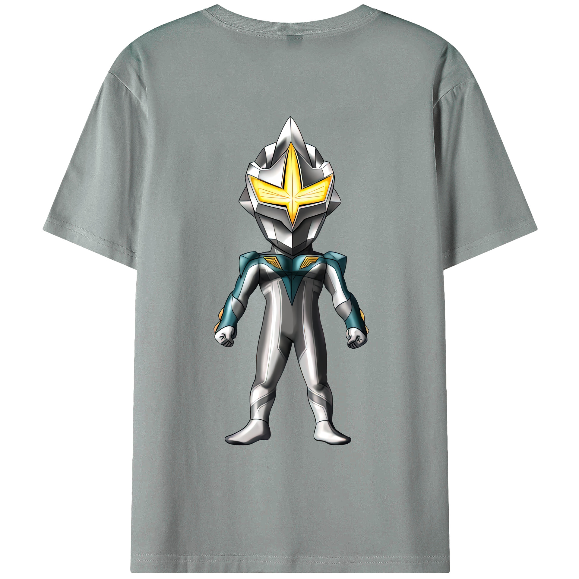 （画像用） ウルトラマン Ultraman 綿100％ メンズ半袖Tシャツ（バックプリント） 通気性